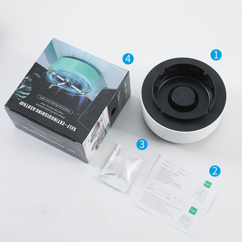 ¡Adiós al Humo! Cenicero Purificador con Tecnología de Iones – Silencioso y Eficiente