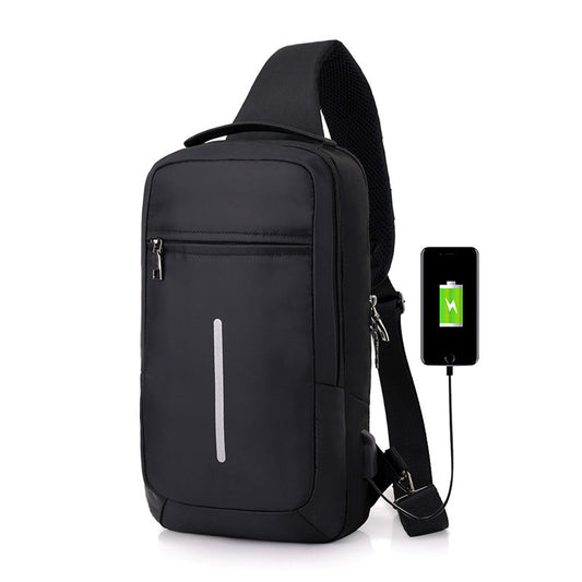 🎒 Mochila Pecho Antirrobo con Puerto USB – Moderna, Segura y Cómoda