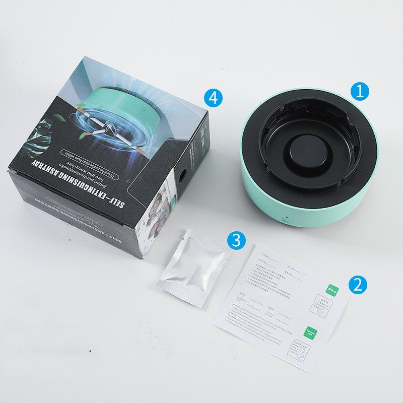 ¡Adiós al Humo! Cenicero Purificador con Tecnología de Iones – Silencioso y Eficiente