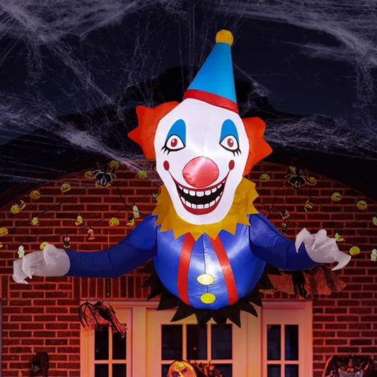 🤡 Inflable de Payaso Terrorífico 1m – Escapando de la Ventana 🎃p Decor With Built-in LED Lights For Holiday Party Yard Lawn Garden Decor Indoor Outdoor