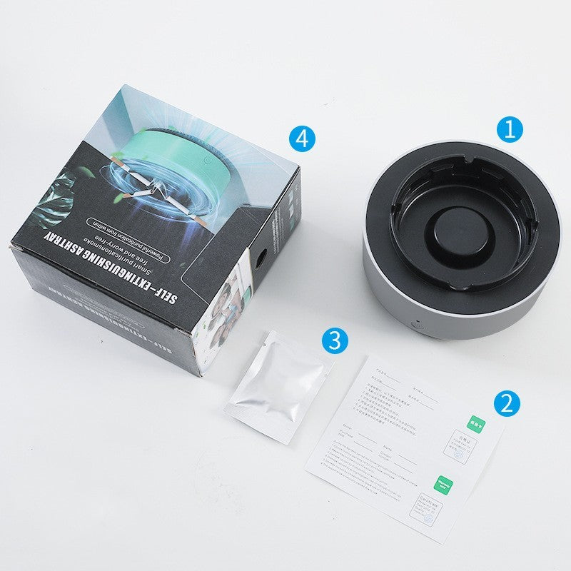 ¡Adiós al Humo! Cenicero Purificador con Tecnología de Iones – Silencioso y Eficiente