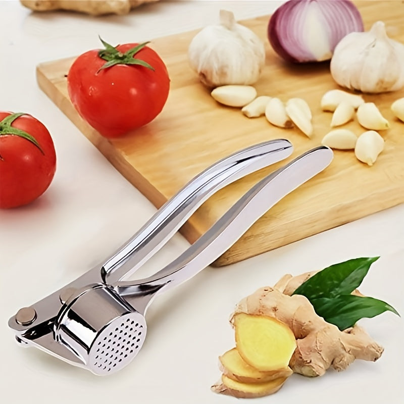 ✨ Triturador de Ajo y Jengibre de Mano 🧄 – Prensa Metálica Manual, Herramienta de Cocina Ligera y Resistente 🍳