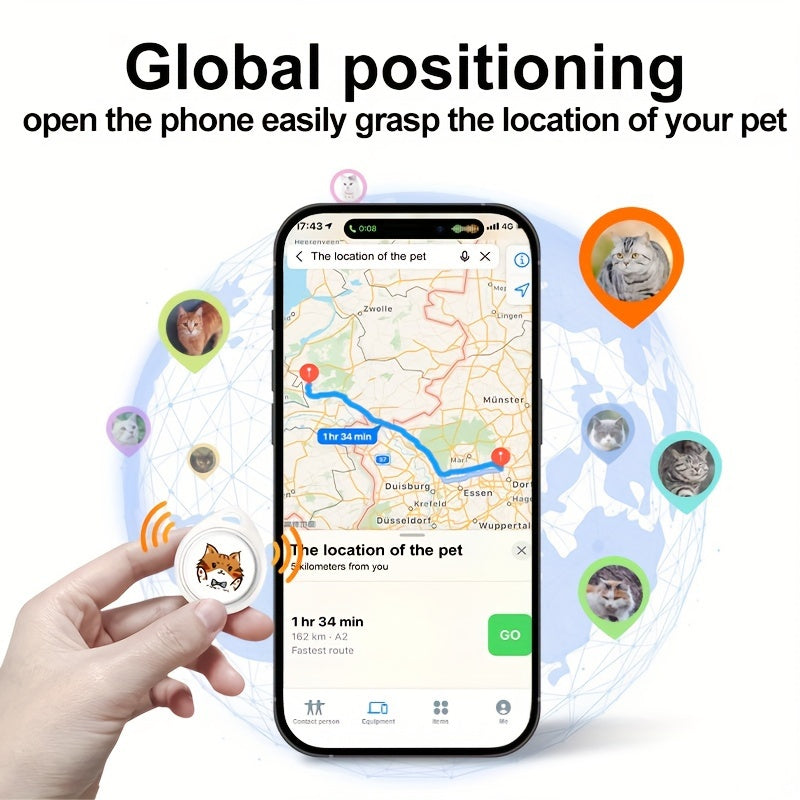 📍 Collar Inteligente para Mascotas – Dispositivo Anti-Perdida 🐾 Seguimiento para Perros y Gatos, Accesorio Práctico y Seguro 🐶🐱