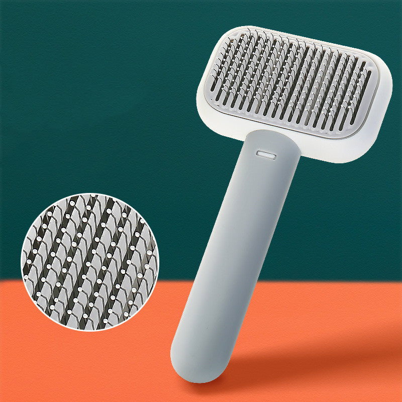 ¡Pelo Suelto No Más! Cepillo de Masaje para Perros y Gatos – Antinudos y Suavizanteinless Steel Comb