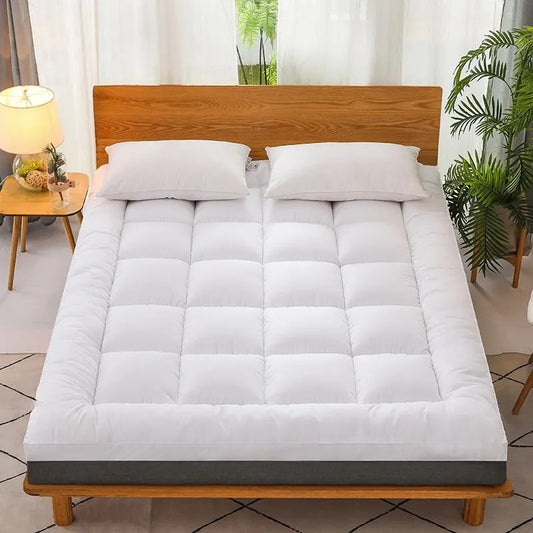 🛏️ Topper Acolchado para Colchón Queen – Suavidad & Confort de Lujo