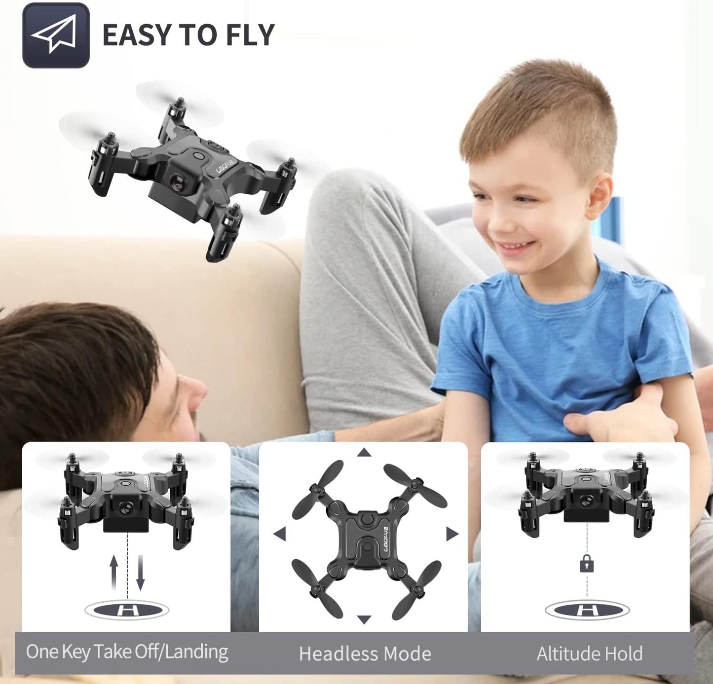 🚁 Mini Drone 4DRC V2 con Cámara HD – Plegable, Selfie & FPV WiFi