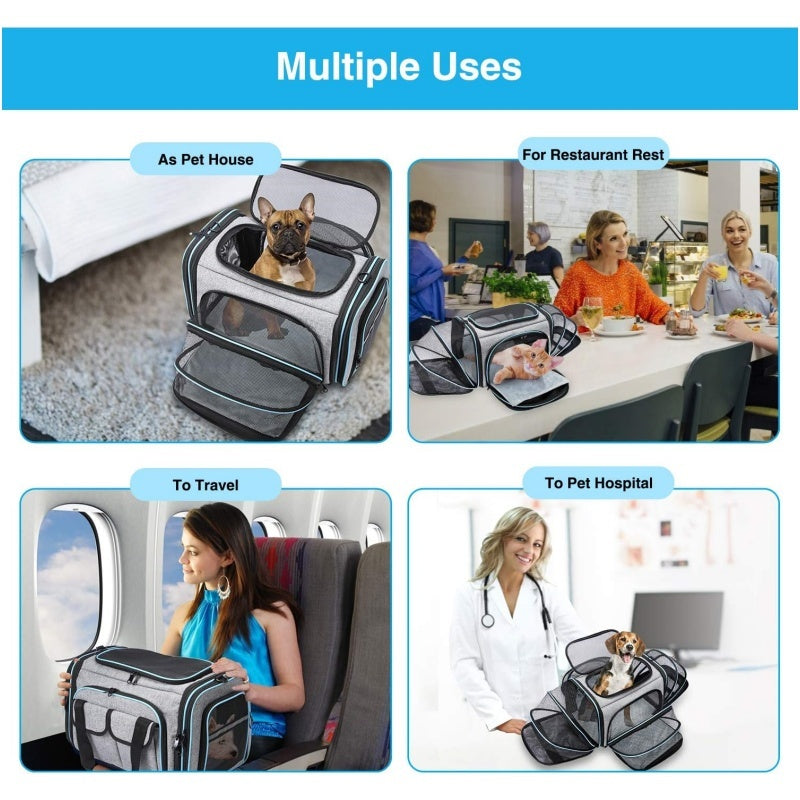 🐶🐱 Transportadora Expandible Premium para Mascotas – Aprobada por Aerolíneas