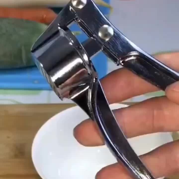 ✨ Triturador de Ajo y Jengibre de Mano 🧄 – Prensa Metálica Manual, Herramienta de Cocina Ligera y Resistente 🍳