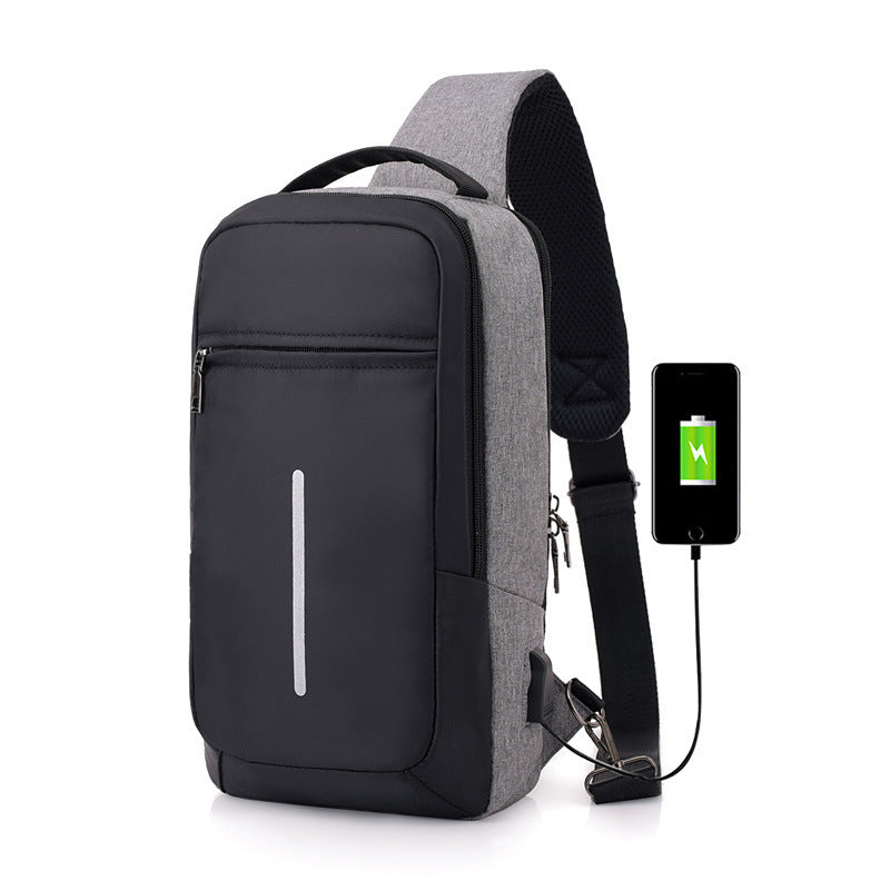 🎒 Mochila Pecho Antirrobo con Puerto USB – Moderna, Segura y Cómoda