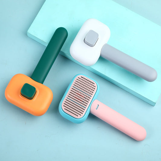 ¡Pelo Suelto No Más! Cepillo de Masaje para Perros y Gatos – Antinudos y Suavizanteinless Steel Comb