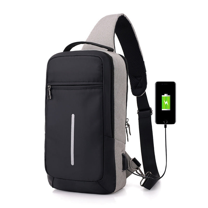 🎒 Mochila Pecho Antirrobo con Puerto USB – Moderna, Segura y Cómoda