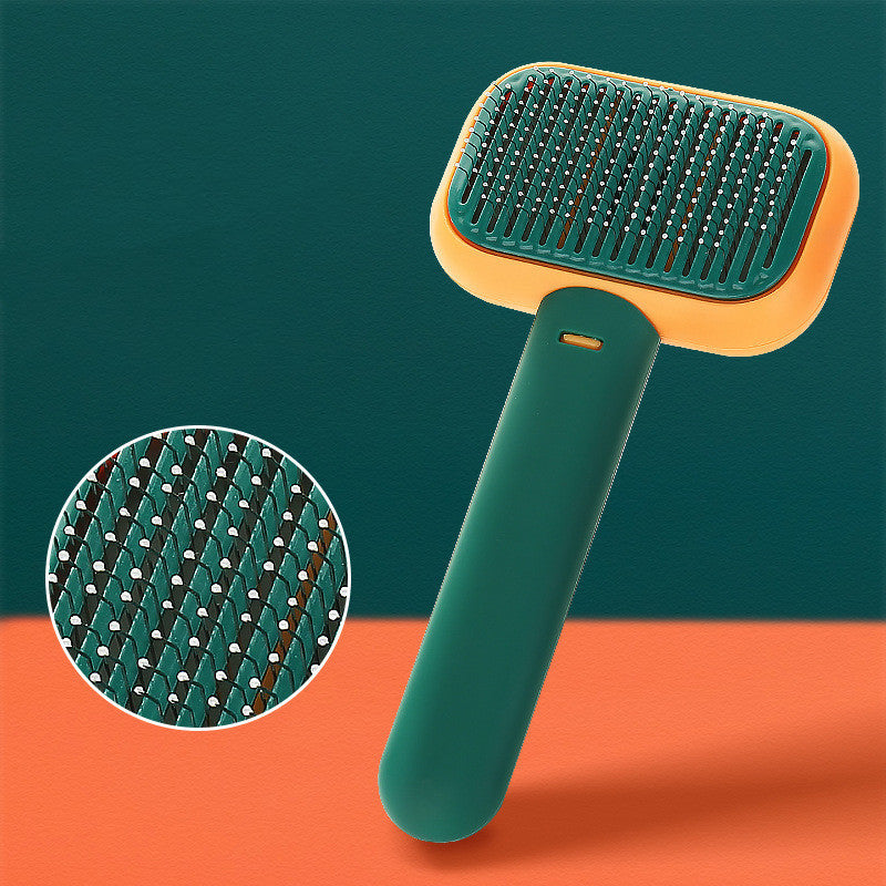 ¡Pelo Suelto No Más! Cepillo de Masaje para Perros y Gatos – Antinudos y Suavizanteinless Steel Comb