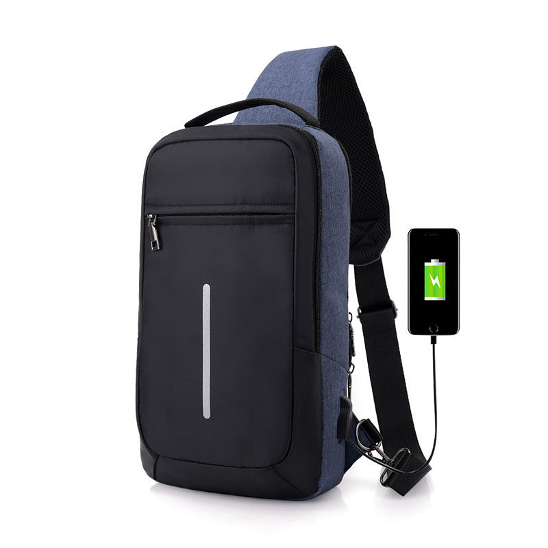 🎒 Mochila Pecho Antirrobo con Puerto USB – Moderna, Segura y Cómoda