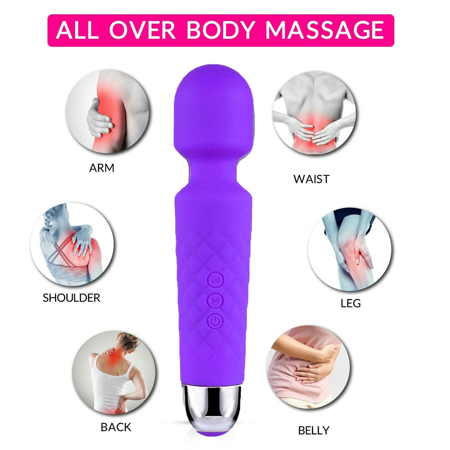 ✨ Varita de Masaje Mágica – 20 Velocidades de Relajación Potenter Vibration